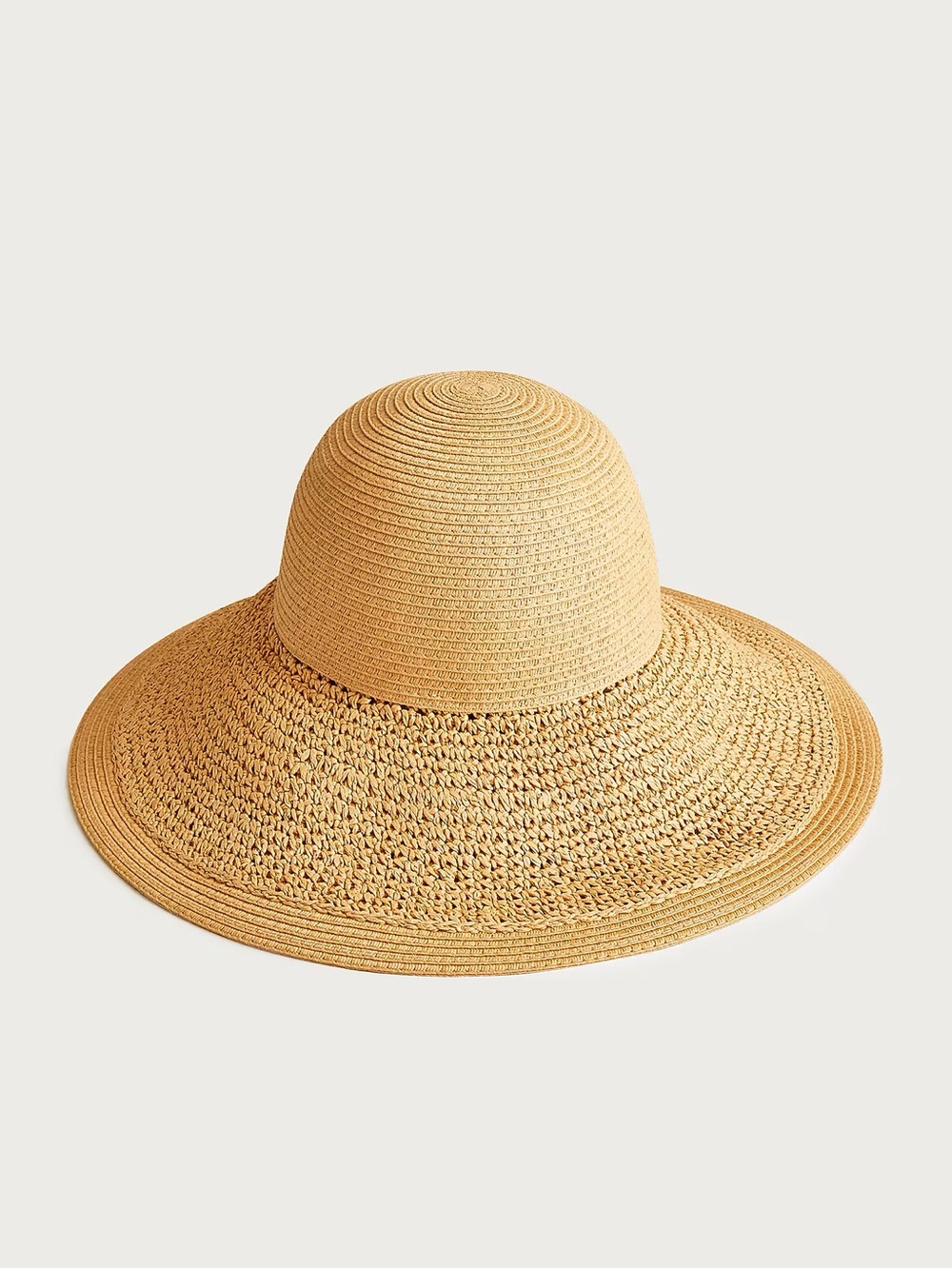J. Crew Straw Wide-Brim Sun Hat - Natural Tan